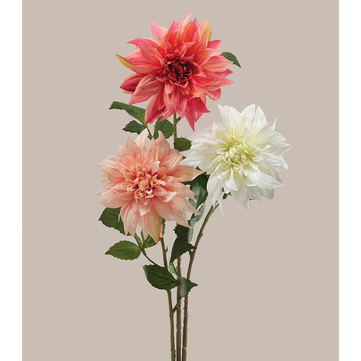 STEM VICTORIAN DAHLIA CORAL 6IN X 30IN POLYESTER
